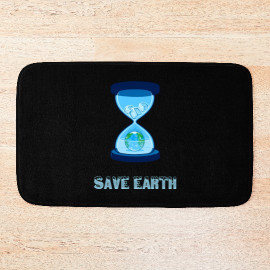 Vintage Save Planet Save Earth Distress gift Bath Mats