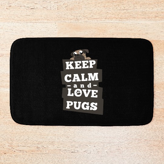 Pug Lover Bath Mats
