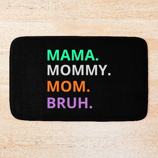 vintage international women's day mama,mommy;bruh Bath Mats