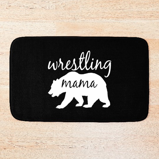 Wrestling Mama Bear Wrestling Mom Bath Mats