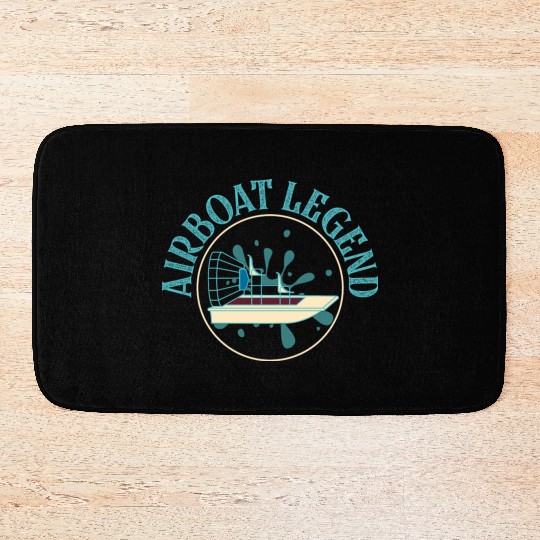 Airboat Legend Hydroplane Air Boat Propeller Swamp Bath Mats
