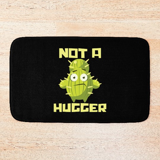 Not A Hugger Plants Cactus Lover Bath Mats