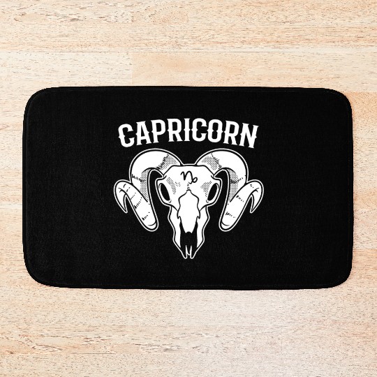 Capricorn Zodiac Sign Tarot Card Reader Bath Mats