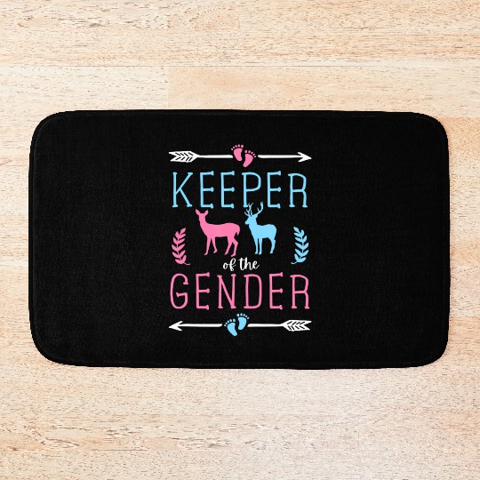 Keeper of the Gender Buck or Doe in Blue and Pink Bath Mats