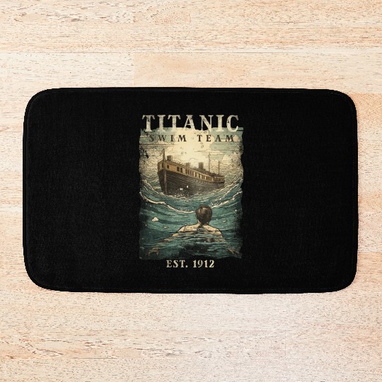 Titanic Swim Team Established 1912 RMS Titanic Bath Mats