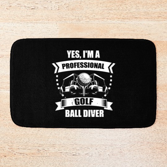 Novelty Professional Golfing Balls Diver Expert Bath Mats