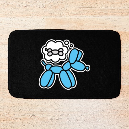 Balloon dog and bone Balloon artist Balloon animal Bath Mats