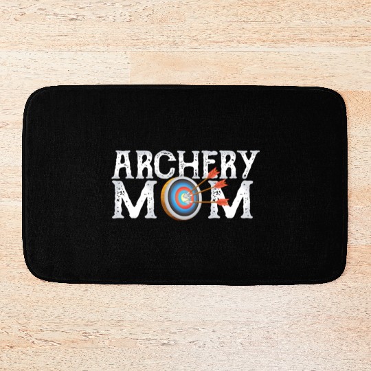 Archery Archer Mom Target Proud Parent Bow Arrow Bath Mats