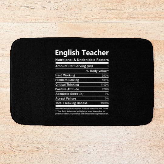 English Teacher Bath Mats - Nutritional And Undeniab