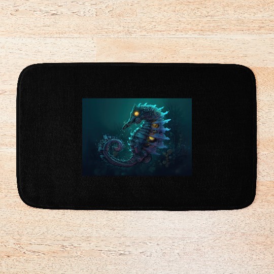 Neon Shark Attack Bath Mats