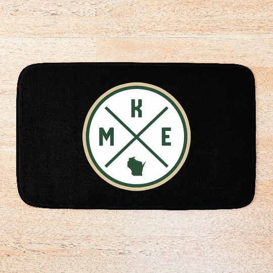 Milwaukee Circle Patch Green Bath Mats