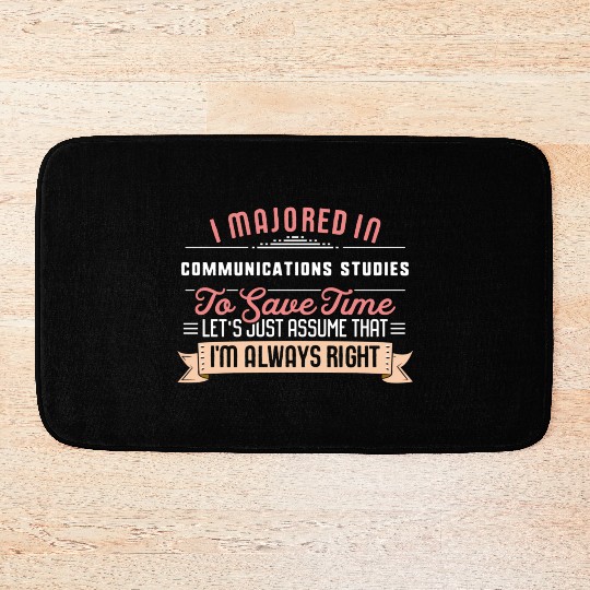 Communications Studies Major Studen Graduation Bath Mats