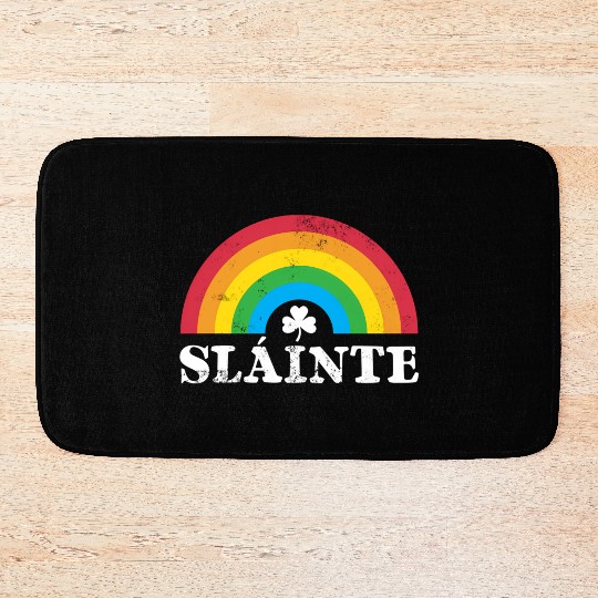 Slainte 80S 70S Rainbow Irish St PatricDay Bath Mats