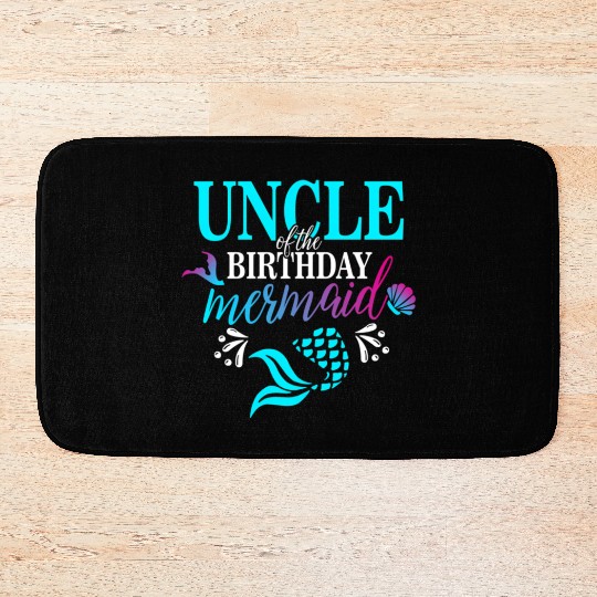 Uncle Of The Mermaid Family Bath Mats