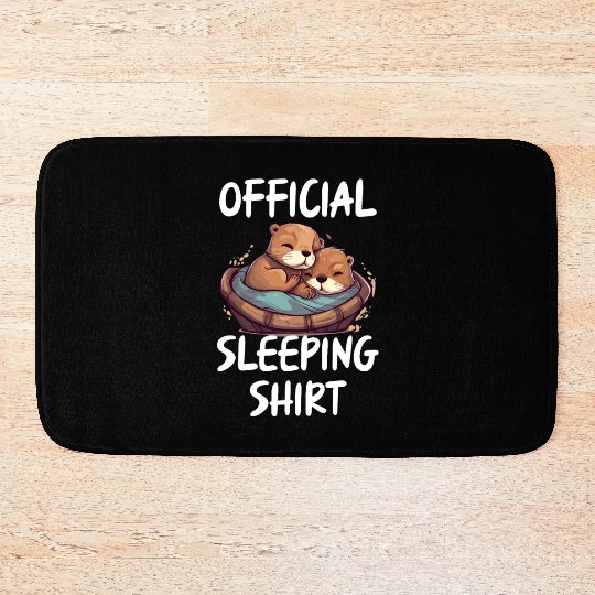 Official sleeping pajama Bath Mats sea otter