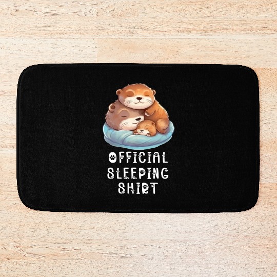 Official sleeping pajama Bath Mats sea otter