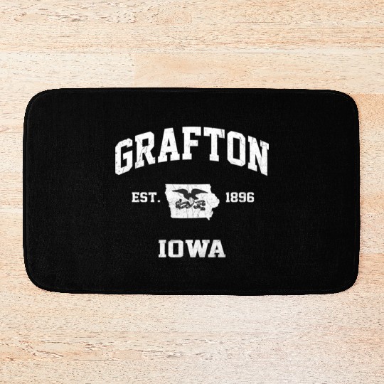 Grafton Iowa Ia State Athletic Style Bath Mats