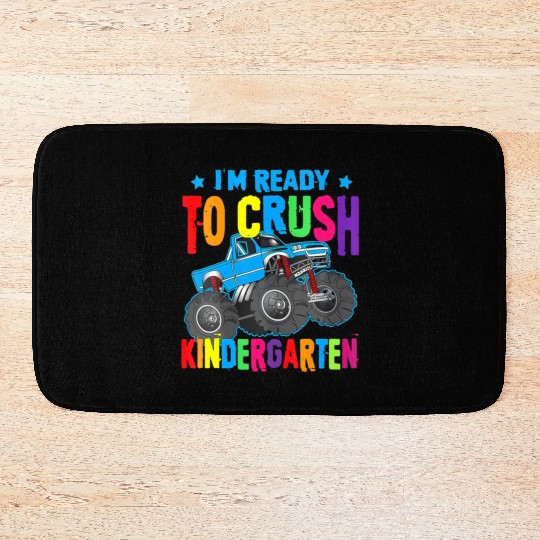 Ready To Crush Kindergarten Monster Truck Back To Bath Mats