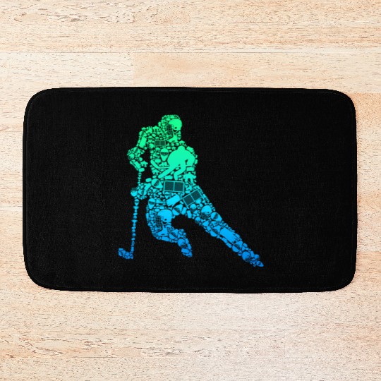Hockey Player Ice Hockey Youth Bath Mats