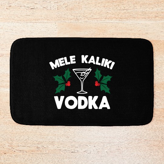 Mele Kaliki Vodka Kalikimaka Bath Mats