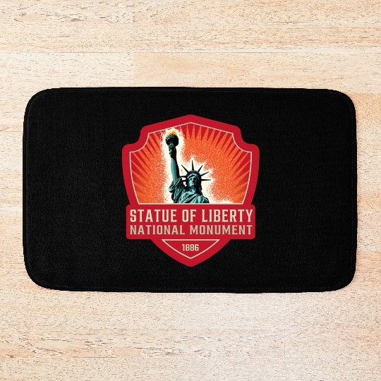 statue of liberty national monument Bath Mats
