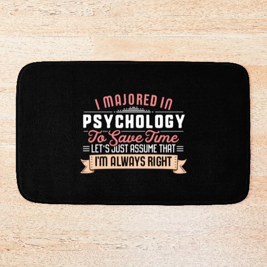 Psychology Major Studen Graduation College Bath Mats