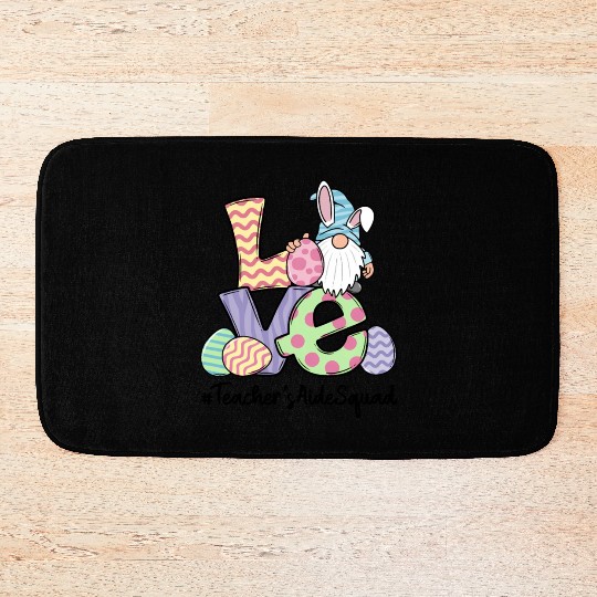 Love Easter Teacher'S Aide Gnomes Teacher Easter 2 Bath Mats