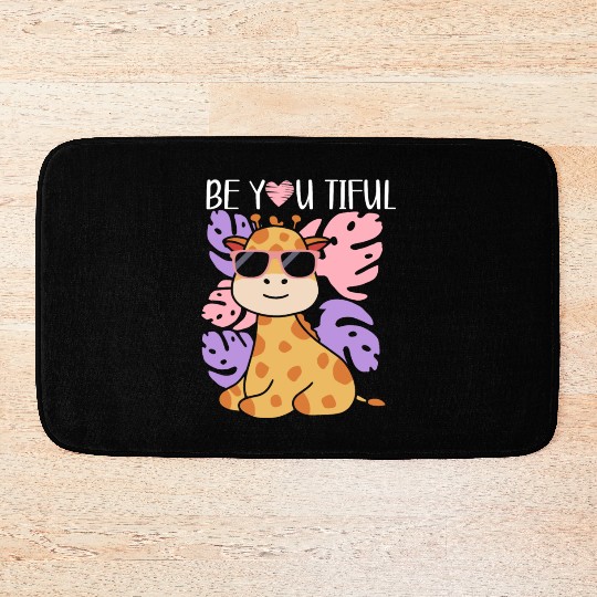 Giraffe Animal Lover Widlife Safari Zoo Zookeeper Bath Mats