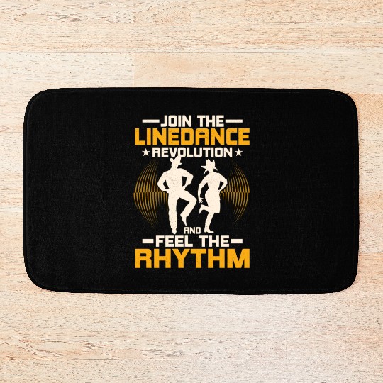 Join The Linedance Revolution Western Country Musi Bath Mats