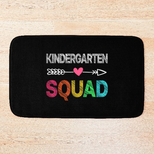 Team Kindergarten Squad Teacher Student Back To Sc Bath Mats