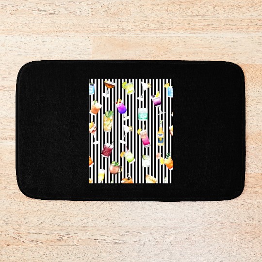 Cocktail Alcohol Happy Hour Lover Bath Mats