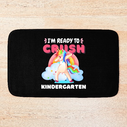 Kindergarten Unicorn Rainbow Back to School Bath Mats