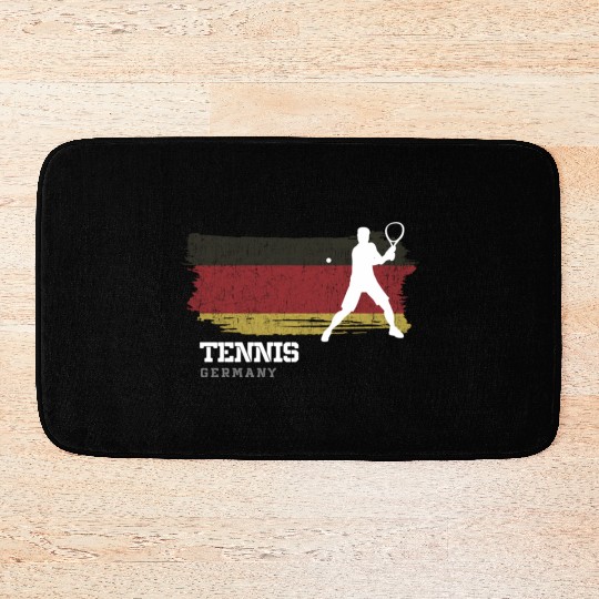 Tennis Germany Flag Team Tennis Player Tennis Bath Mats