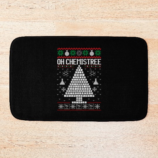 Oh Chemist Tree Merry Chemistree Chemistry Ugly Bath Mats