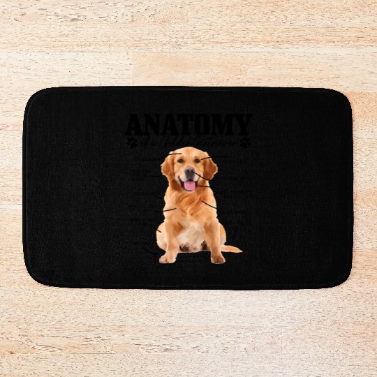 Anatomy Of A Golden Retriever Dog Mom Dad Bath Mats