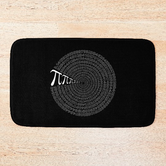 Pie Numbers Nerd Pi Day Bath Mats