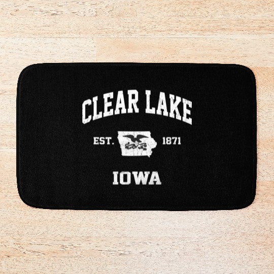 Clear Lake Iowa Ia State Athletic Style Bath Mats