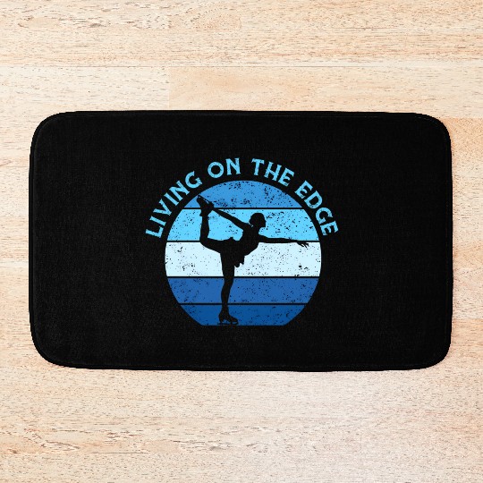 Living On The Edge Figure Skating Bath Mats