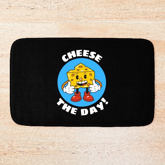 Cheese The Day | Cheese Pun Bath Mats