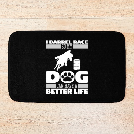 Horse Barrel Racing Dog Bath Mats