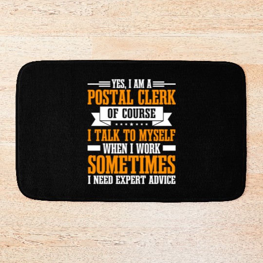 Funny Postal Clerk Costume Bath Mats