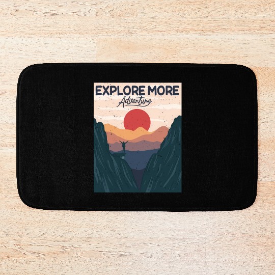 Adventure Explore More Sunset Hills Camping Mounta Bath Mats
