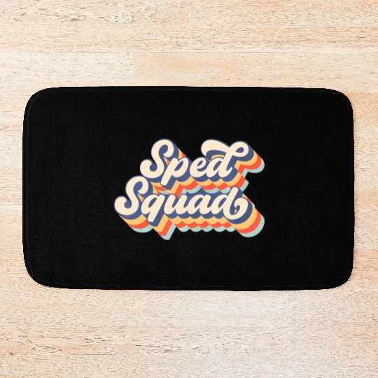Vintage Sped Squad Special Ed Teacher Back To Scho Bath Mats