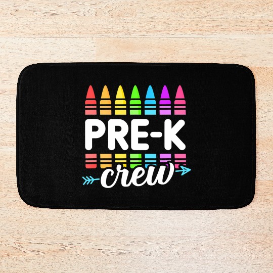 Pre-K Crew Teacher Team Squad Hello Back School Gr Bath Mats