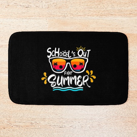 Schools Out For Summer Last Day Of School Teacher Bath Mats