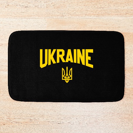 52373 Ukraine Flag Trident Bath Mats