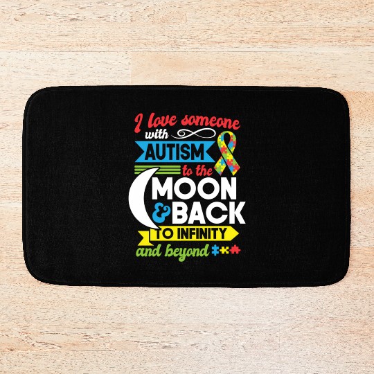 Autism Mom Sister Grandma I Love Someone With Bath Mats