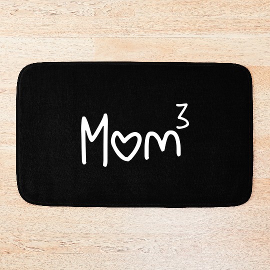 Mothers Day Cubed Mom 3 Three Mama Bath Mats