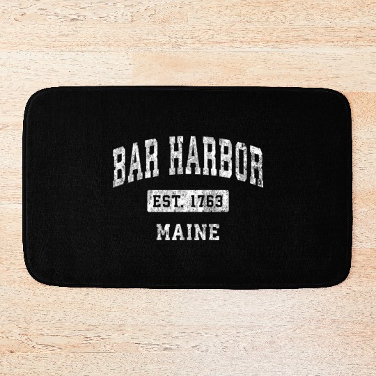 Bar Harbor Maine Me Established Sports Bath Mats