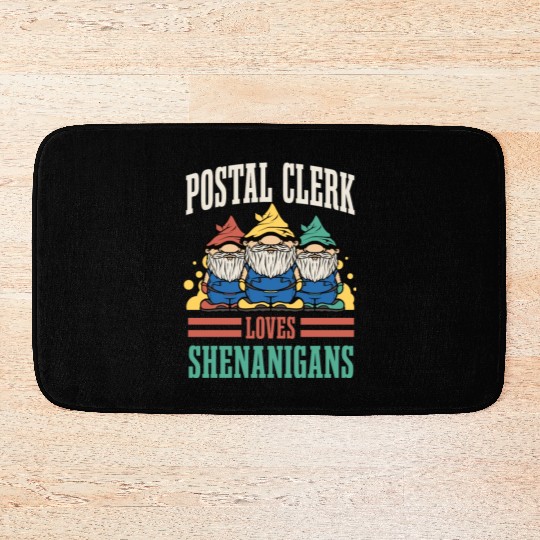 Funny Postal Clerk Costume Bath Mats